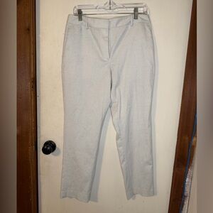 DKNY White and Black Textured Pants